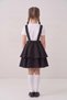 Girl's Black Bow Detailed Strappy Double Layer Salopet 23 April 29 October Show Outfit - 3