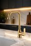 Matte Gold Swivel Head Sink Faucet Brushed Matte Gold Modern Kitchen Fixture 5 Years Warranty - 5