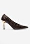 Polly Brown Multi Women's Heeled Shoes - 5