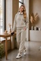 Women's 3-Thread Cut-Pocket Hooded Cotton Puff Soft Tracksuit Set - Original Quality