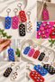 Pink and Blue Special Design Keychain Set of 2 Perforated Model Bag Ornament Gift Accessory - 8