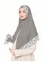 Linda Rayon Hijab for Women – Elegant Floral Border Modest Islamic Headscarf, Size M, - 2