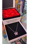 Rose Steel Butterfly Necklace with Drawers