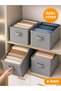 4 Pieces Anthracite Closet Organizer, Foldable Clothing Storage Box 45 X 25 X 20 cm