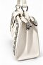 Blazer Logo and Stone Detailed Double Compartment Stylish Design Women's Hand and Shoulder Bag Cream - 5
