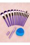 12-Piece Makeup Brush Set, Eyebrow Trimming Device and Facial Cleansing Device, 3-Piece Women's Beauty and Care Set - 2