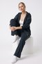 Women's Smoked Modal Soft Touch Stripe Detailed Sporty Stylish Top and Bottom Set - 2