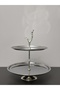 Luxurious 2-Tier Stainless Steel Cookie Stand with Stand Legs, Decorative Presentation Tray, Multi-Tier Serving Tray, Cookie Holder, Candy Tray