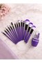 Makeup and Nail Care Set 12-Piece Purple Makeup Brushes Manicure Pedicure Set Daily Personal Care Package - 4