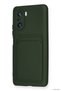 Spt-Gld Newface Redmi K40 Pro Case Kelvin Silicone with Business Card Holder - (212528) Dark Green - 3