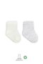 Puan Derby Combed Cotton Socks 2Li 10103 Gray Ecru