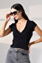 Women's Double-Breasted Collar Short Jacket Stretchy Fabric Casual - 4