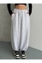 Women's 3-Yarn Non-Embroidered Shalwar Model Sweatpants - 5