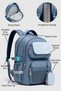 Lusso Girls' Orthopedic Middle and High School Backpack with Pen Holder, 23 Liters, Blue - 6