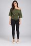 Asymmetric Collar Gathered Short Sleeve Blouse - 2