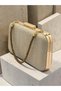 Gold Dore Zigzag Laser Patterned Chain Strap Women's Evening Dress Bag Wedding Engagement Graduation - 8