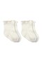 Overlok Style Combed Cotton Socks 2Li 10153 Ecru