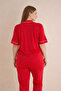 Jacket Collar Oversized Pajama Set - 3