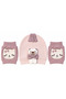 Baby Teddy Bear Hat and Knee Protector Set 2 Piece Cat Pattern Crawling Knee Pad Set