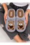 Cute Teddy Bear Figured Plush Home Slippers Soft Sole Winter Home Slippers Dowry Slippers Gift Stc1350 - 4
