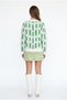 Women's Geometric Patterned Premium Knitwear Cardigan - 5