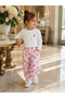 Girl's Heart Patterned 100% Cotton Set - 2