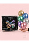 5 Inch Mixed Colors Chrome Balloon 100Pcs, Shiny Mini Latex Balloon, Birthday Wedding Engagement Party Decoration