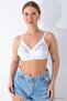 Spt-Gld White Gathering Bra - 502 - (231338) Size 90 - 2