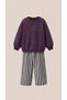 Boy's Snack Striped 100% Cotton Purple Suit - 2