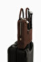 Nubuck Leather Briefcase Luxury Durable Unisex Business Bag - Brown - 7