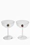 Bloom Set of 2 Decorative Cocktail Glasses - Transparent