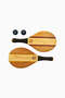 Trancoso Wooden Beach Tennis Set Brown - Brown