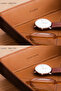 Helsinki Valet Tray Oil Pull-Up Leather Desk Organizer - Brown - 6