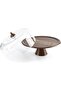Nour Collection 9-Piece Brown Cake Set, Elegant Porcelain Serving Plate, Perfect for Desserts - 2