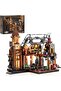 Railway Station Building Blocks Set, 1917 Pieces, with Led Lighting, Modular Model