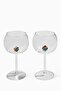 Bloom Set of 2 Decorative Wine Glasses - Transparent
