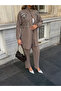 Women's Front Sleeves with Bead Embroidery Tansel Fabric Bambir Ceken Pant Suit - 8
