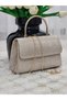Women's Silvery Evening Dress Bag with Metal Handle and Chain Strap, Hand and Shoulder Bag - 5