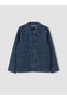 Vizyon New Season Indigo Shirt Collar Ornament Buttoned Women's Jean Jacket - 5