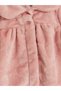 Lcw Baby Pink Baby Collar Baby Girl Plush Cardigan - 3