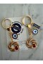 Simit, Tea and Evil Eye Beaded Keychain - 3