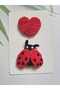 Kalbı Uğurböceği Special Non-Slip 2-Piece Baby Buckle for Babies with Less Hair, Handmade Baby Gift Set - 6