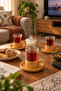 2-Piece Bamboo Tea Set – Double-Walled Glass Cup Set for 6 People - 5