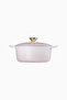 Glinda Cast Iron Pot 24 Cm, Luxury Design Limited Edition - Light Pink - 2