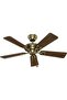 Fan Seville 112 cm Ceiling Fan with 5 Blades, No Light, Walnut Color
