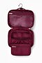 Hangable Travel Makeup and Grooming Bag - Burgundy - 6