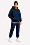 Women's Oversize Hooded Tracksuit Set Jogger Bottom Top Comfortable Fit Daily Basic Set - 2