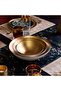 Gold Finish Pure Metallic Ceramic Presentation Bowls Set of 3 - 4