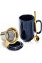 Ceramic Tea Cup Mug Infuser with Tea Strainer and Spoon