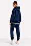 Women's Oversize Hooded Tracksuit Set Jogger Bottom Top Comfortable Fit Daily Basic Set - 7